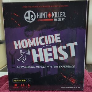 Mystery Game - Homicide at the Heist - Purple and Black New In Package
